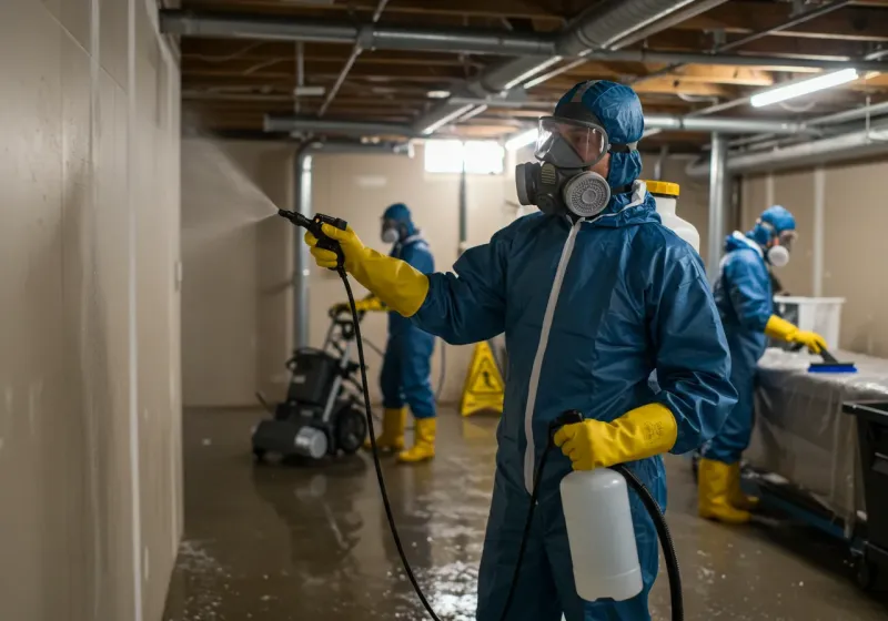 Basement Sanitization and Antimicrobial Treatment process in Milton, WV